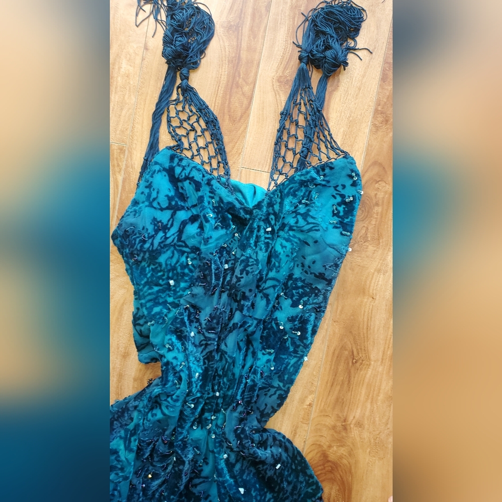 Beaded Blue Dress - Picture 2 of 5